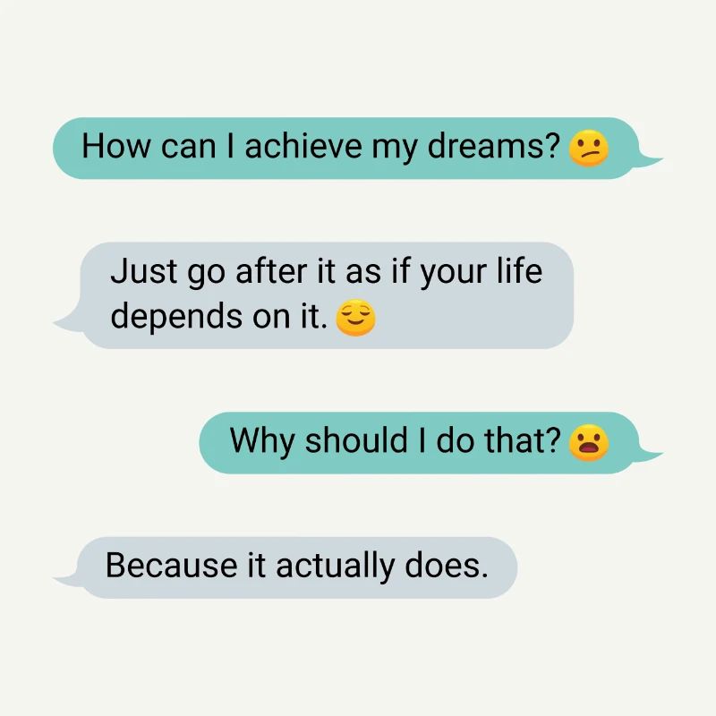Important message Motivation Fulfill your dreams