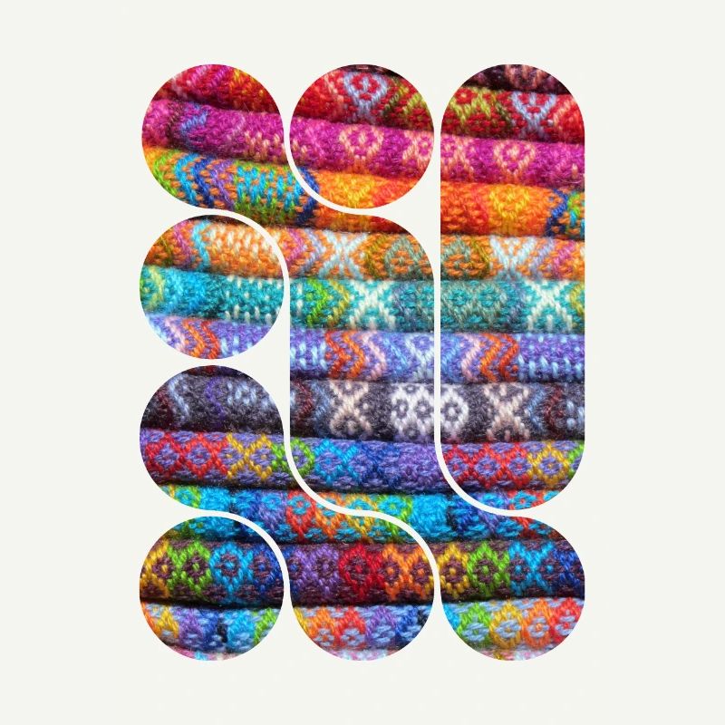 Bright Knitted Patchwork