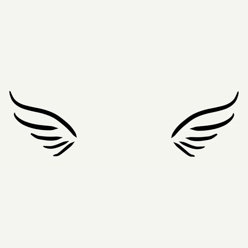 two wing angels fly symbol protect