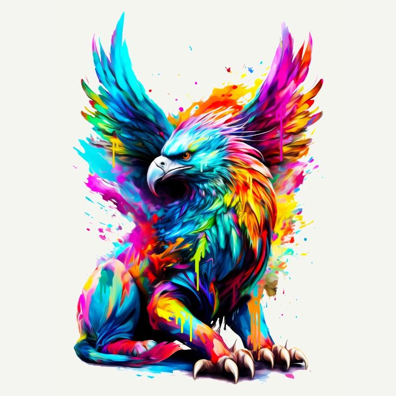 Griffon peint
