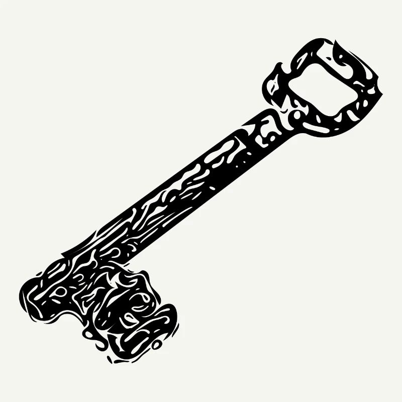 Vintage ancient rusty rustic house keys