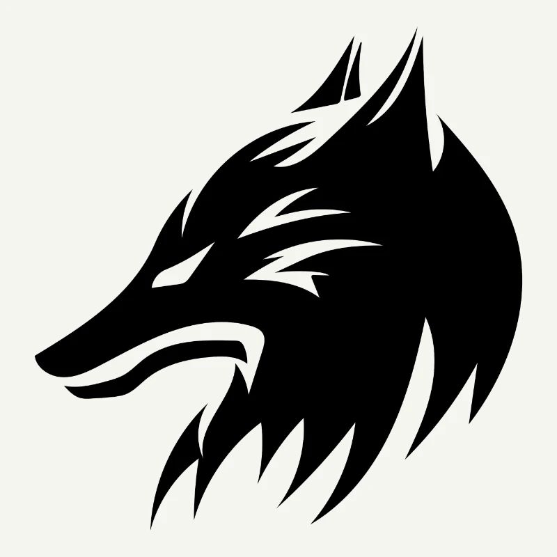 Wolf Kopf Porträt Tattoo Style