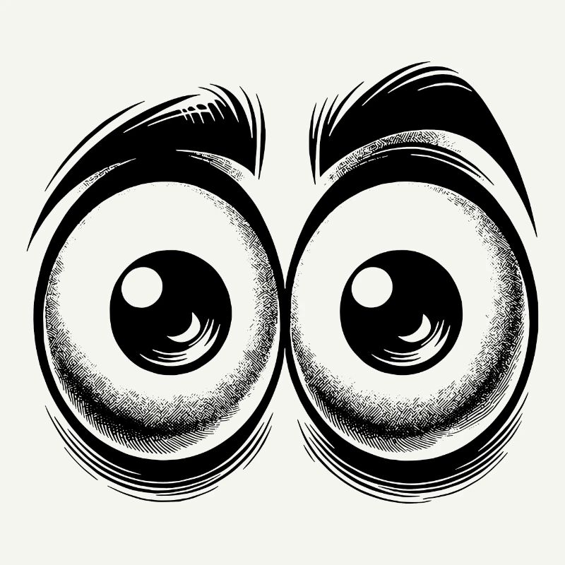De drôles d’yeux avec un regard fixe