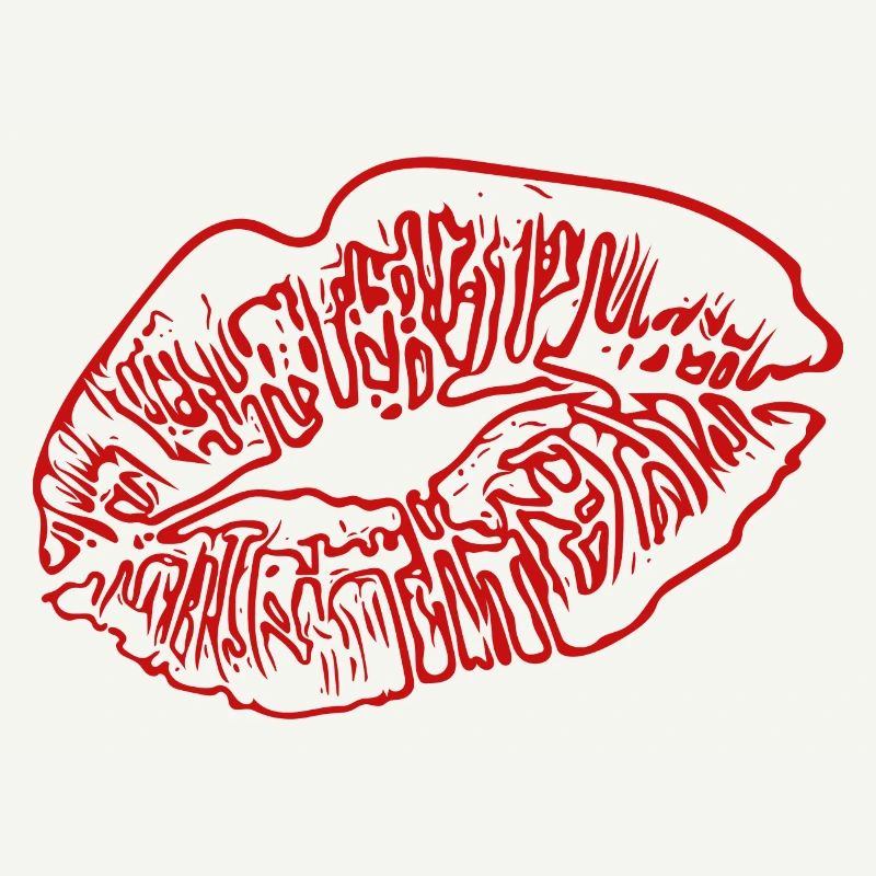 Rouge à lèvres Baiser bouche Saint-Valentin Baisers