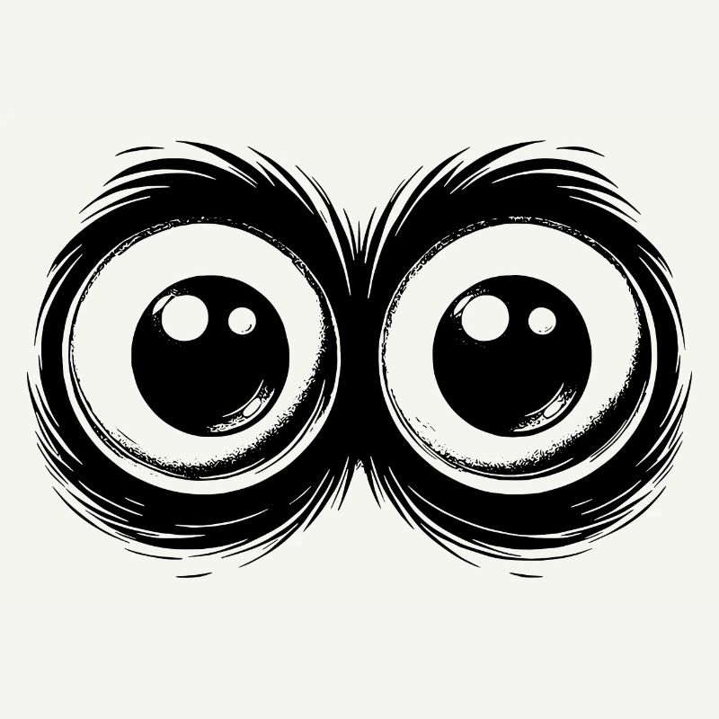 Lustige Augen mit durchdringendem Blick