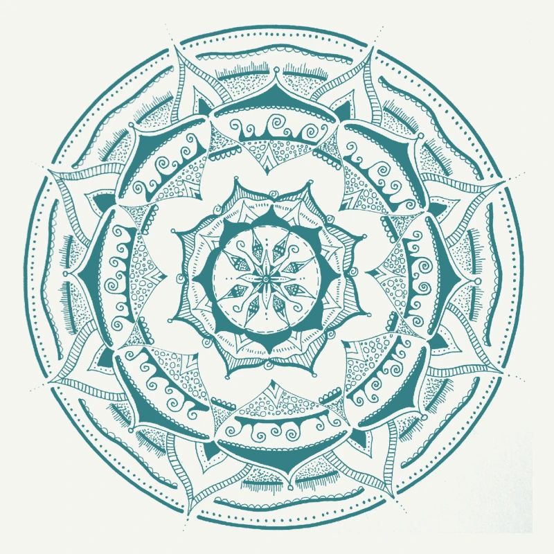 Mandala peint à l'essence