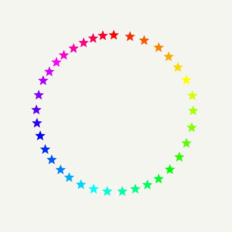 Colorful star circle rainbow design gift idea