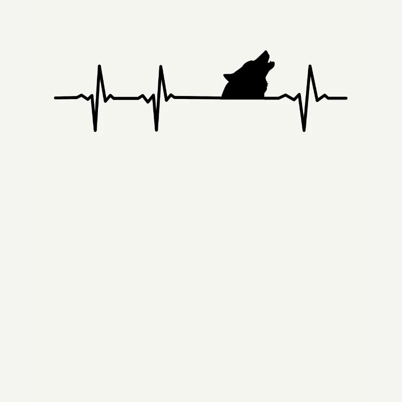Wolf heartbeat pulse wolves pack team gift