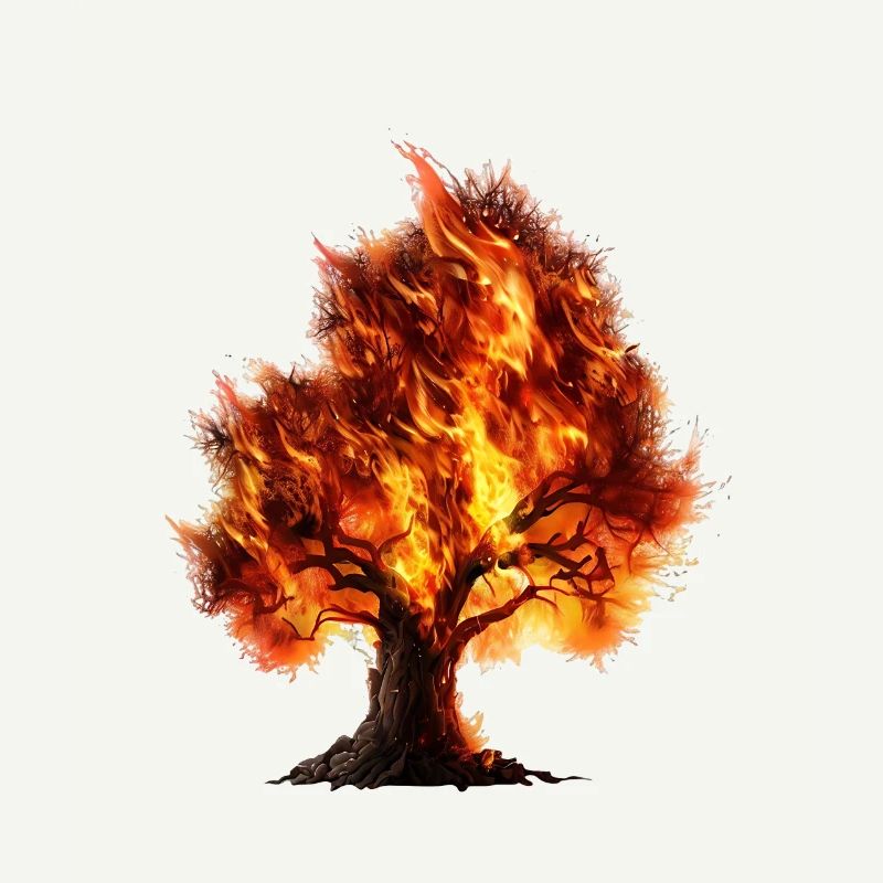 Arbre en feu
