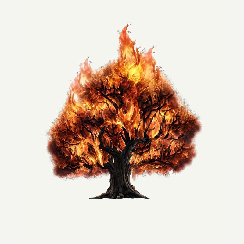 Arbre en feu