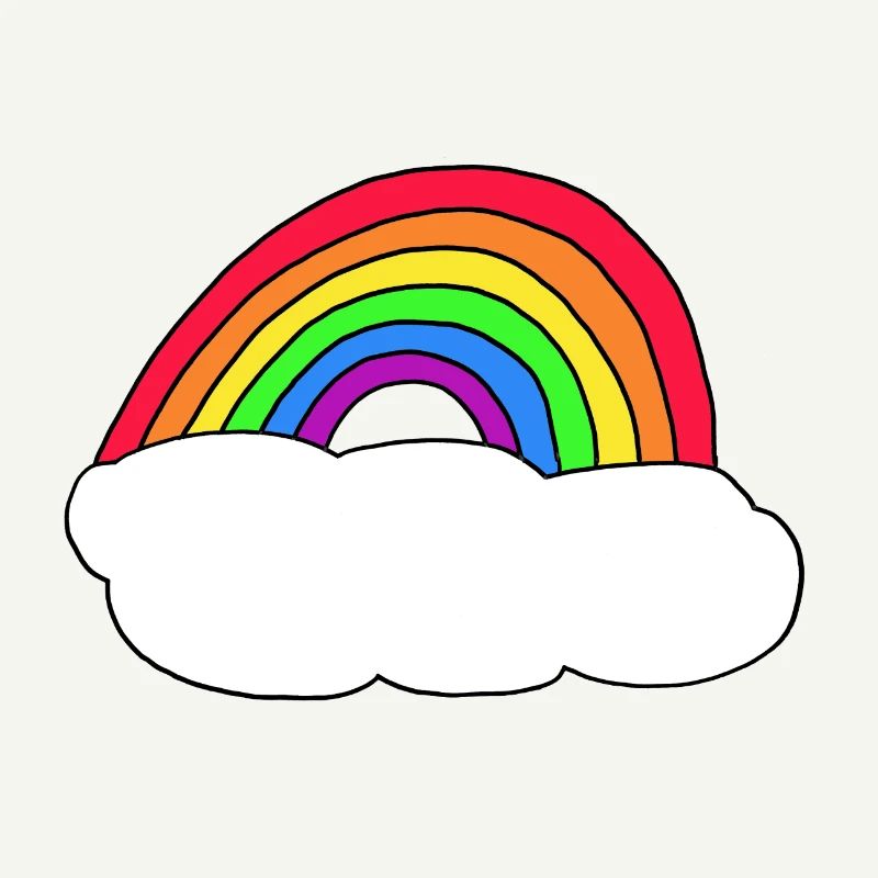 Rainbow cloud own text