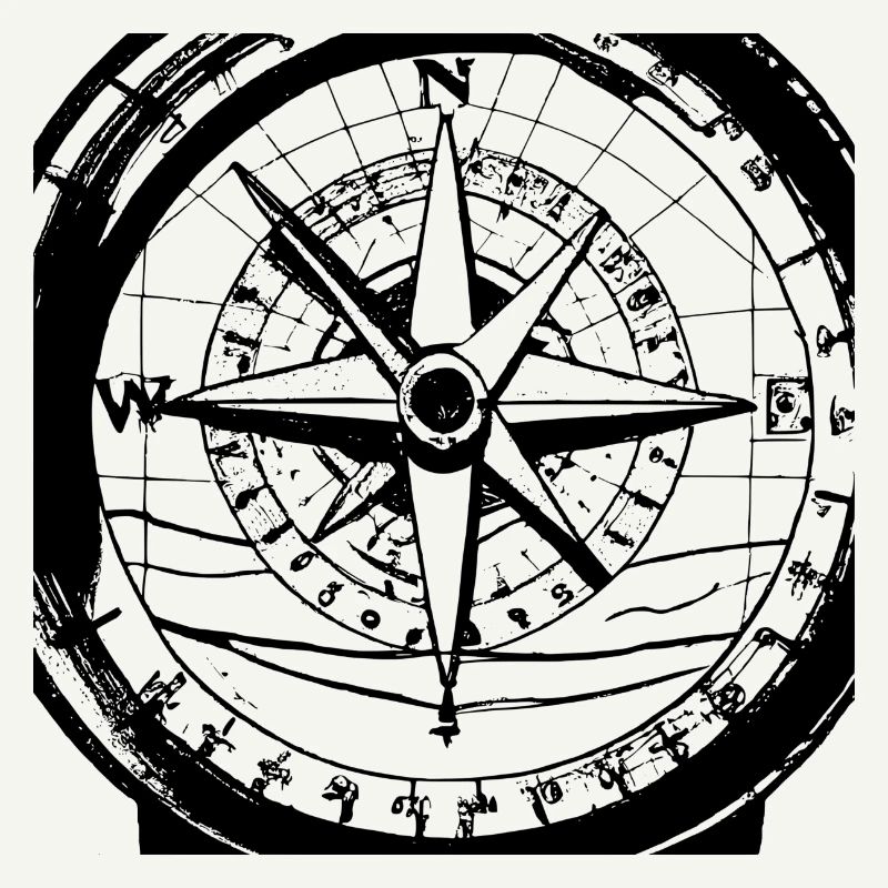 beautiful nautical compass sailors sailing ship