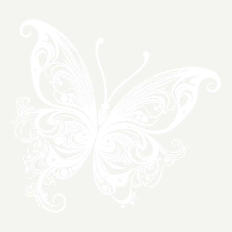 Lines and Dots Style Butterfly Drawing