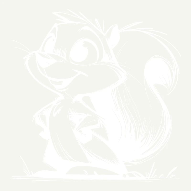 Dessin au crayon d’écureuil mignon