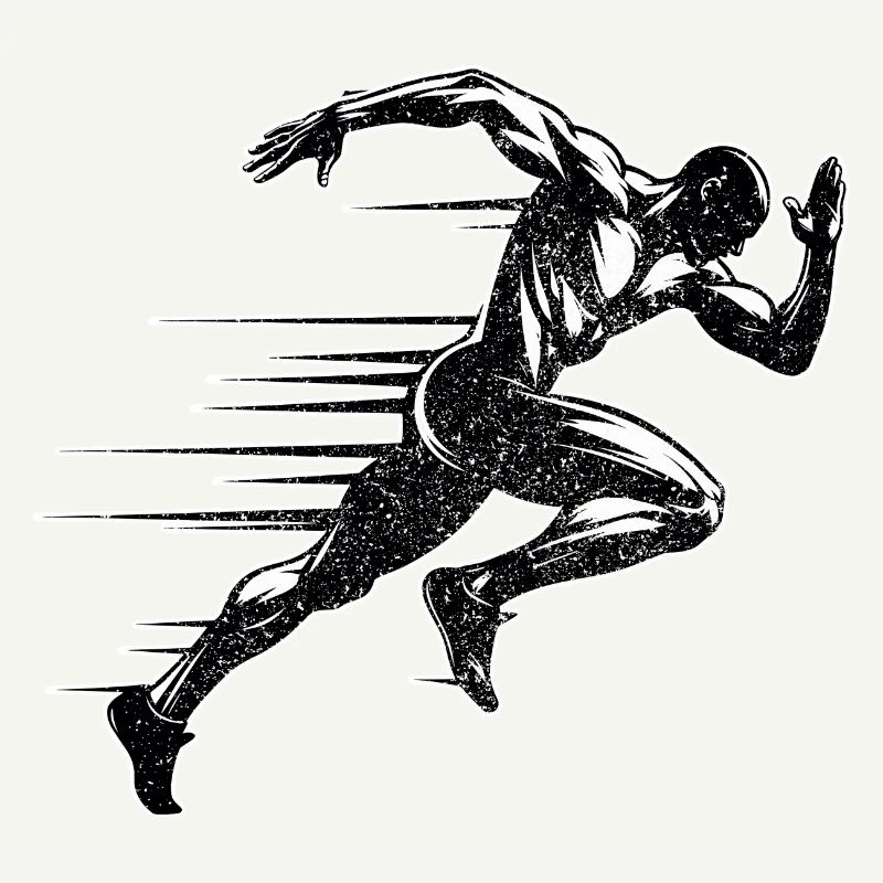 Coureur sur piste Sprinter Sprint 100m sprinter