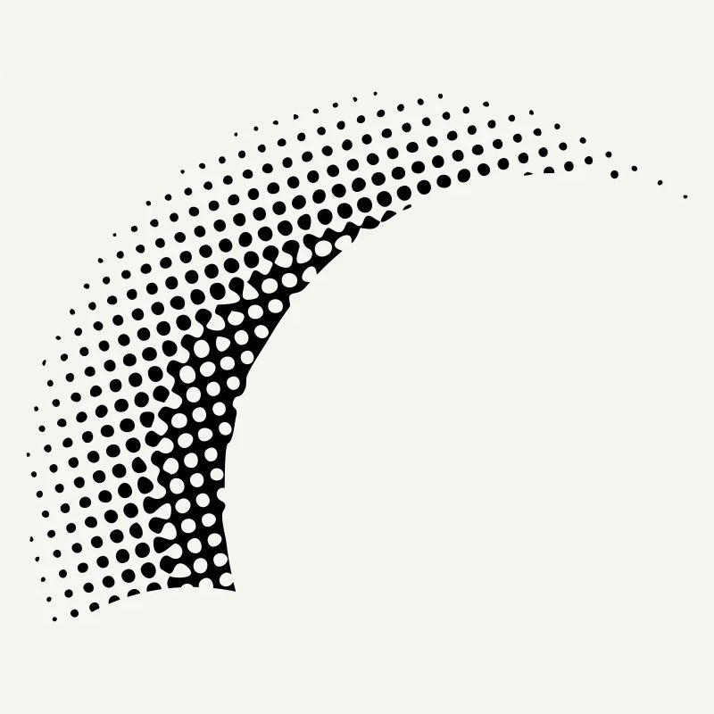 Graphique vectoriel pointillé demi-cercle