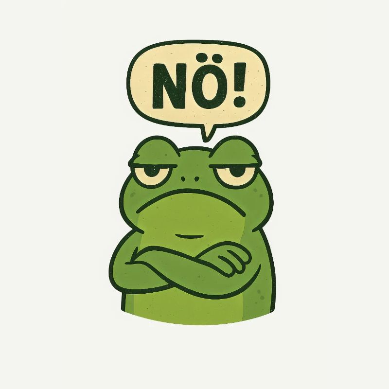Statement Nope Frog Just No