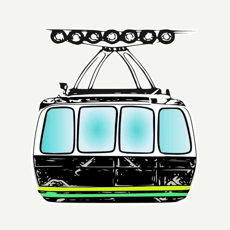 Cable car gondola cable car fan