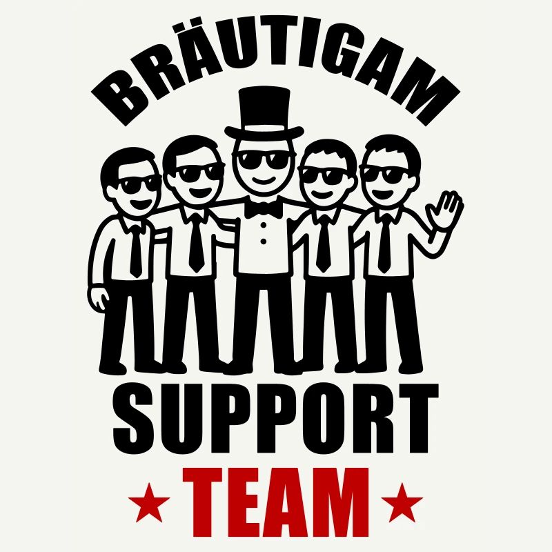 Bräutigam Support Team Hochzeit