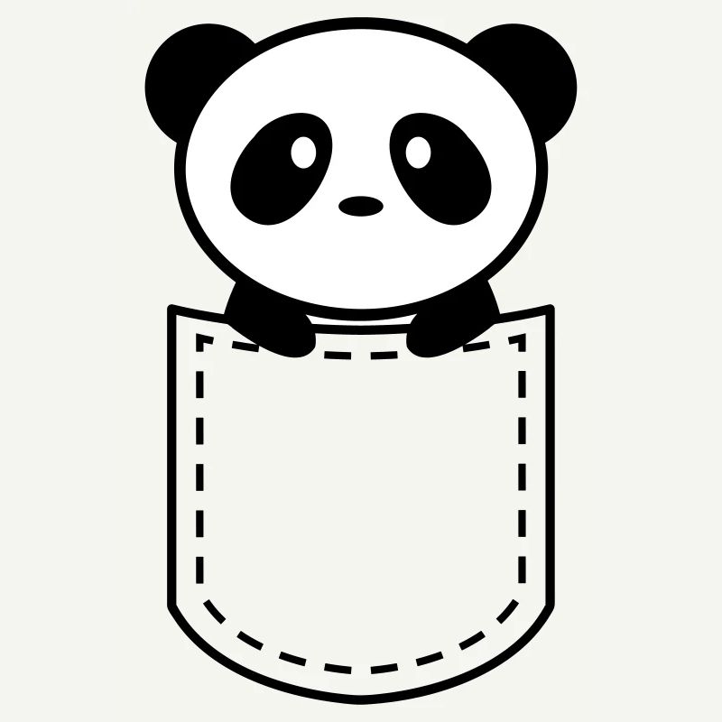 panda dans une poche