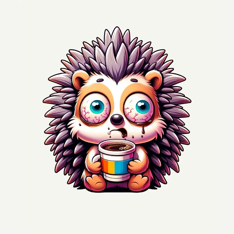 Hérisson avec café Coffee Caffeine Shock