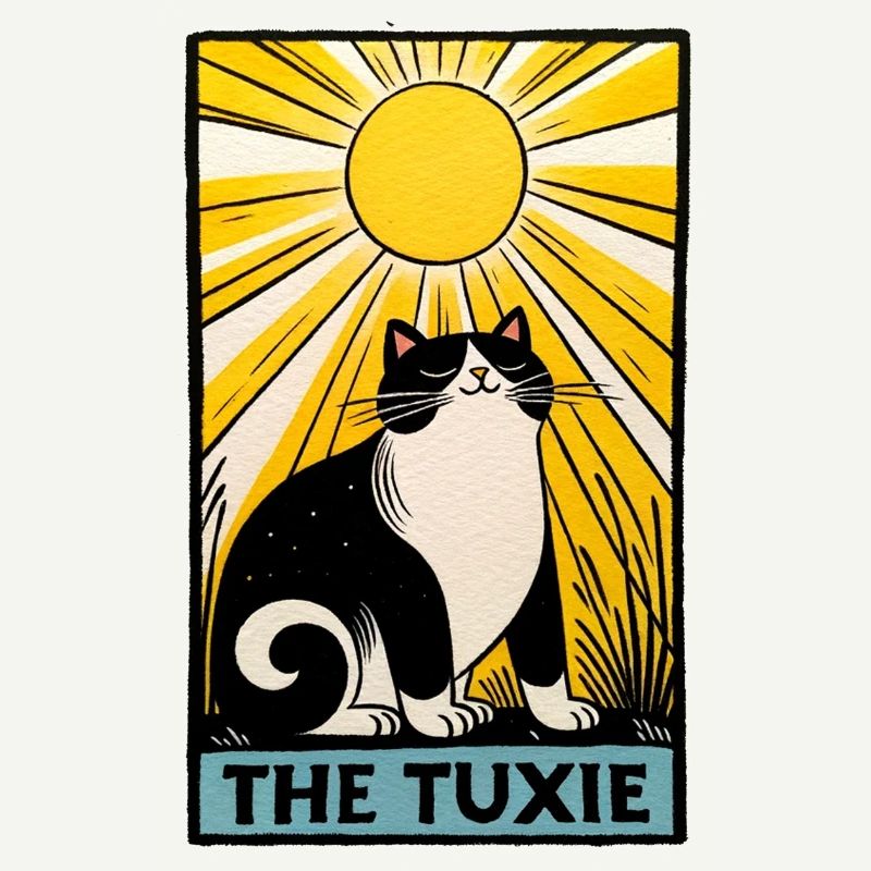 Tarot Chat Kitty Noir et Blanc