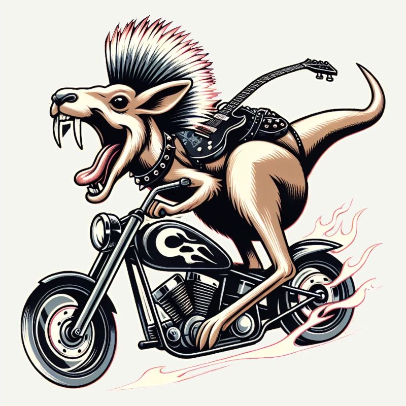 Motorcycle Kangaroo Punk Adventure