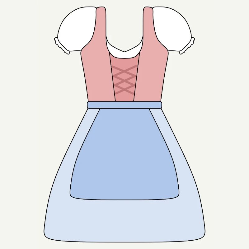 Traditionelles bayerisches Dirndl Design