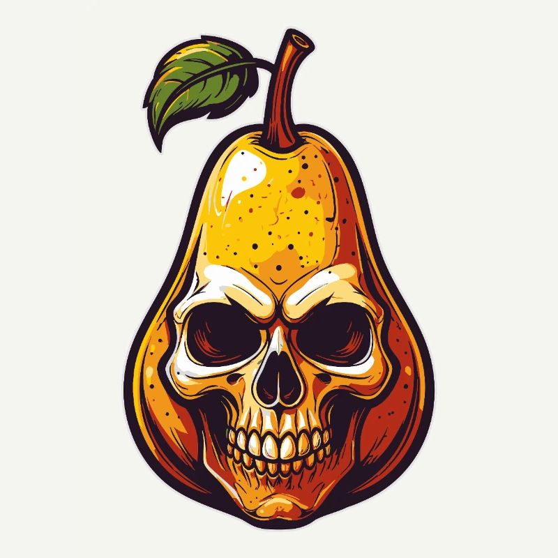 Birnen Skull Comic Style