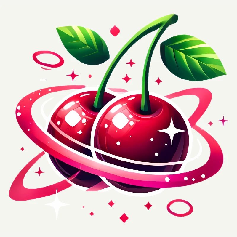 Planet Kirschen Kosmisches Design