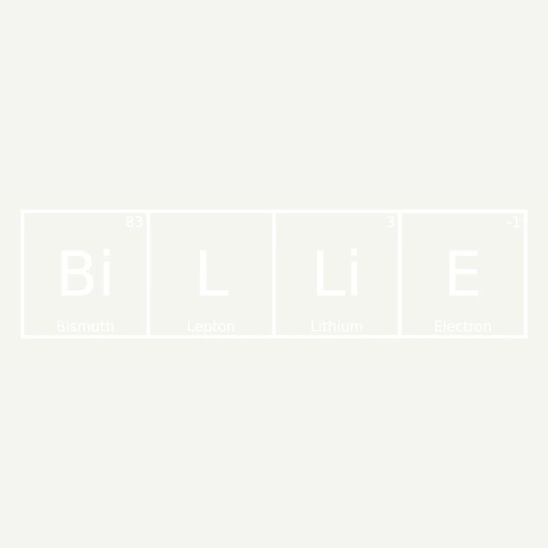 Billie Name First Name Chemistry Periodic Table Elements