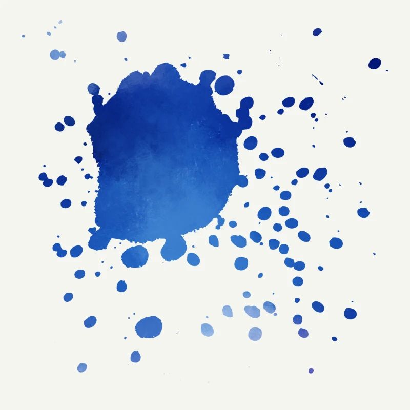Splotches in blue