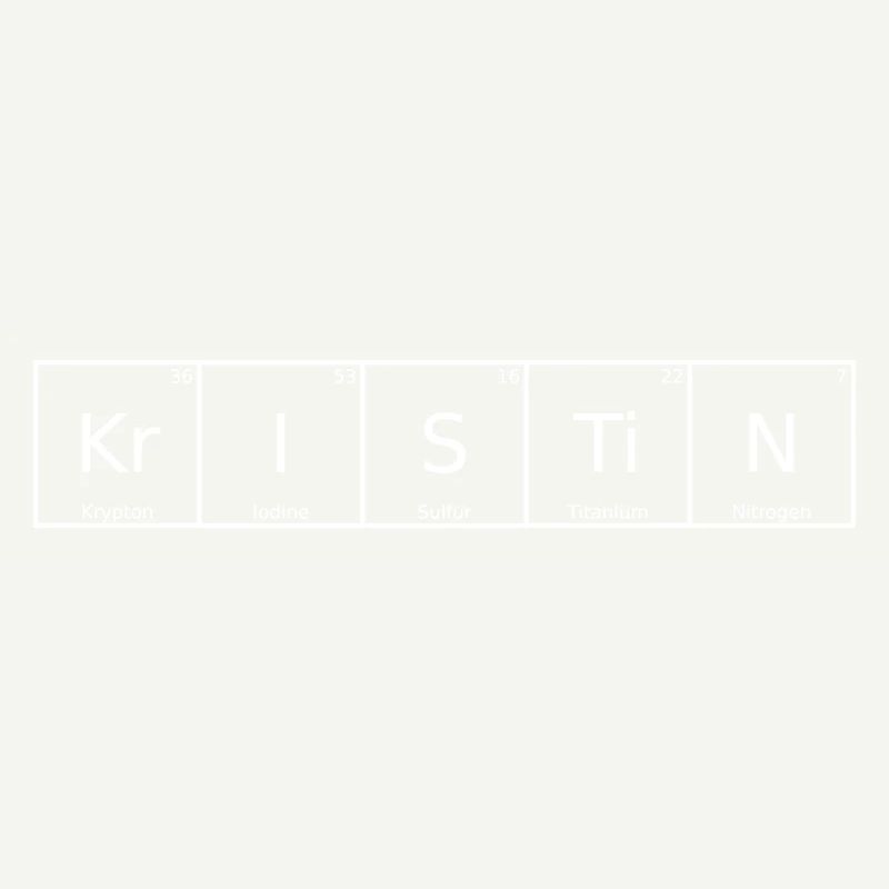 Kristin Surname First Name Chemistry Periodic Table Element