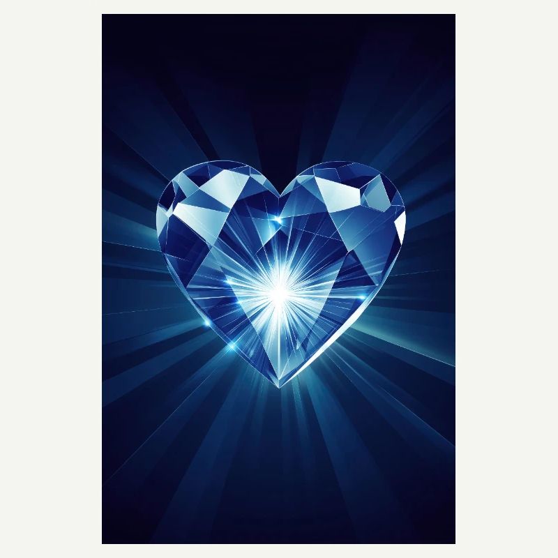 Glänzendes Diamantherz