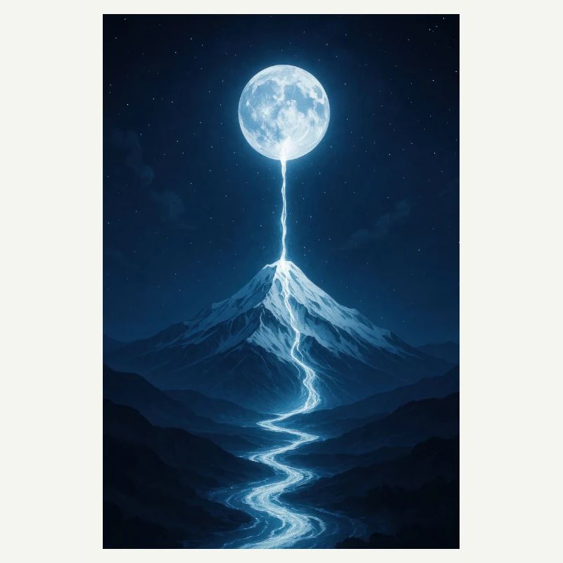 Fluss des Lichts vom Mond