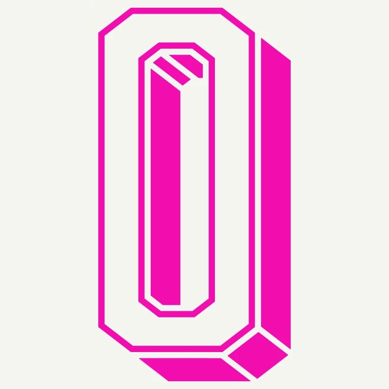Zahl Null - Nummer 0 pink Mädchen Trikotnummer
