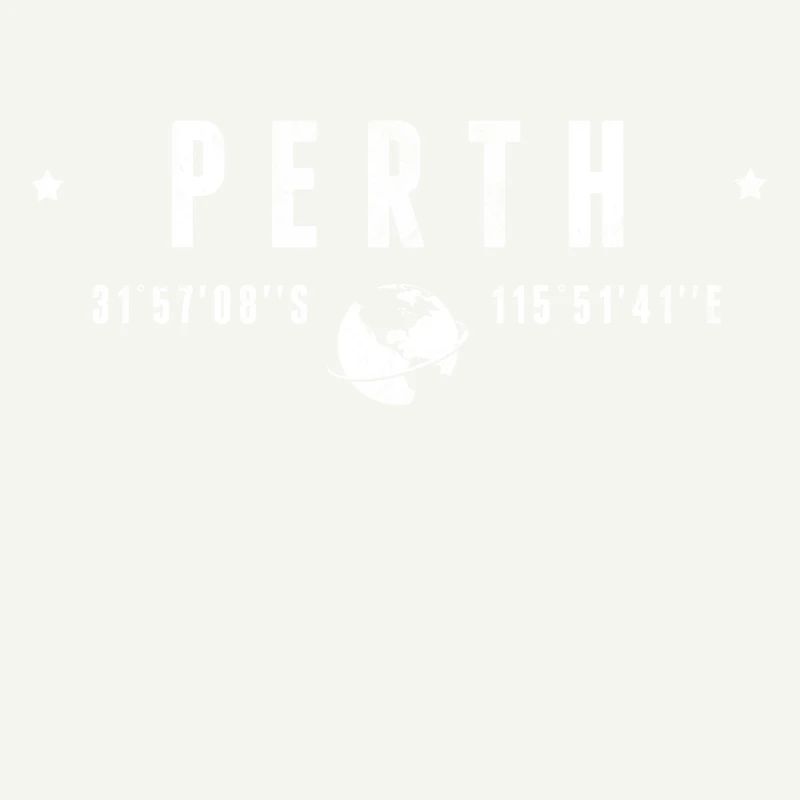 Perth Coordonnées Géographiques Stylisées
