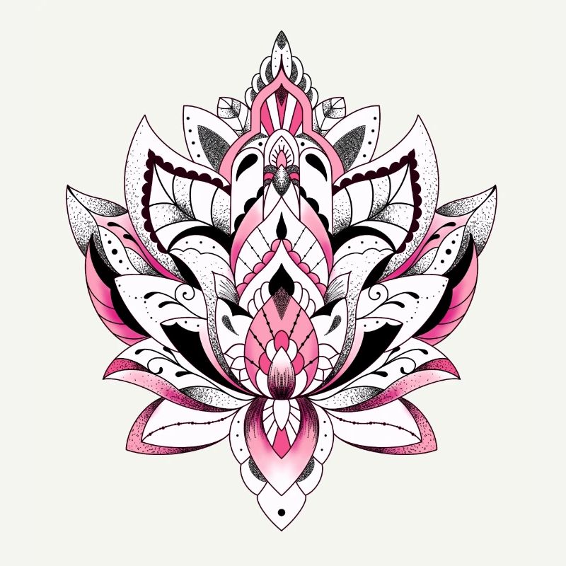 lotus mandala couleur rose