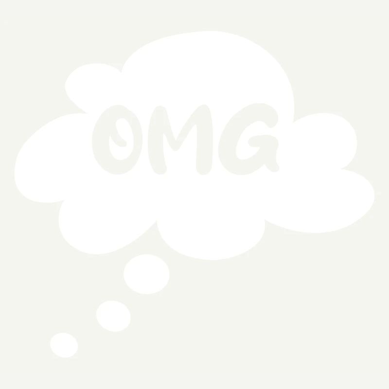 Dire OMG Cloud Pensée Bulle Parole Bulle Simple
