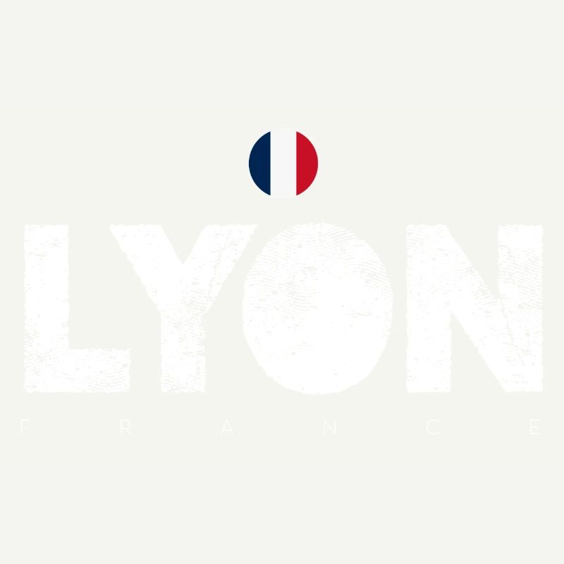 Texte en gras de Lyon avec drapeau français