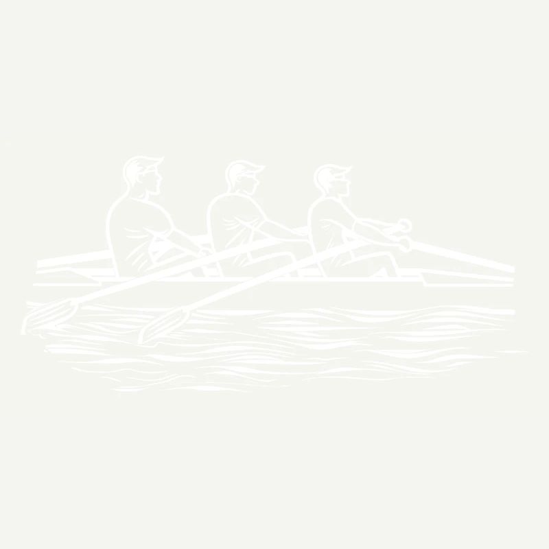 Rowing Team Line Art