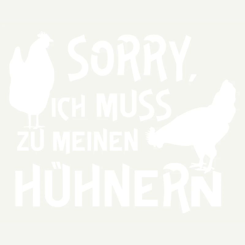 Humorous chicken design with text