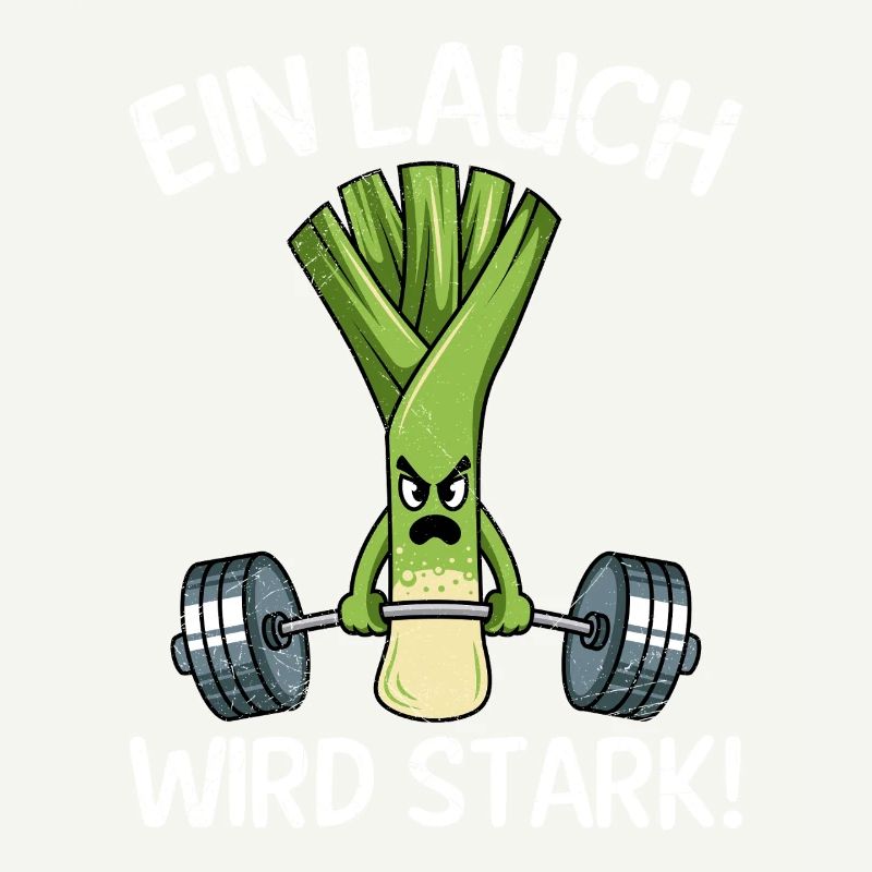 Gewichtheber EIN LAUCH WIRD STARK Lustiges