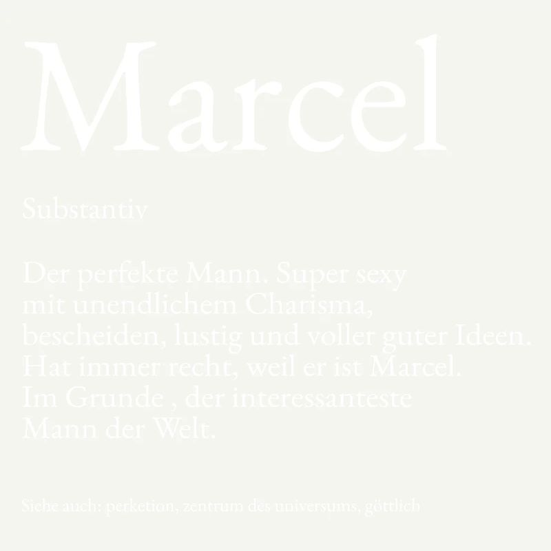 Marcel Dictionary explanation First name Marcel