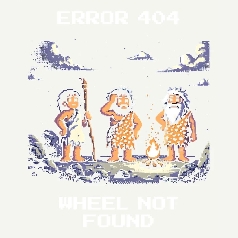 Error 404: Wheel missing | Stone Age Humor