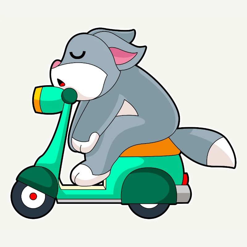 Katze Motorroller