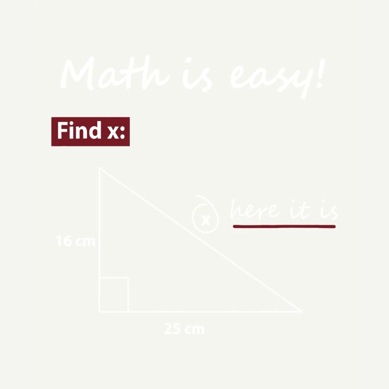 Trouver X Triangle Math Art