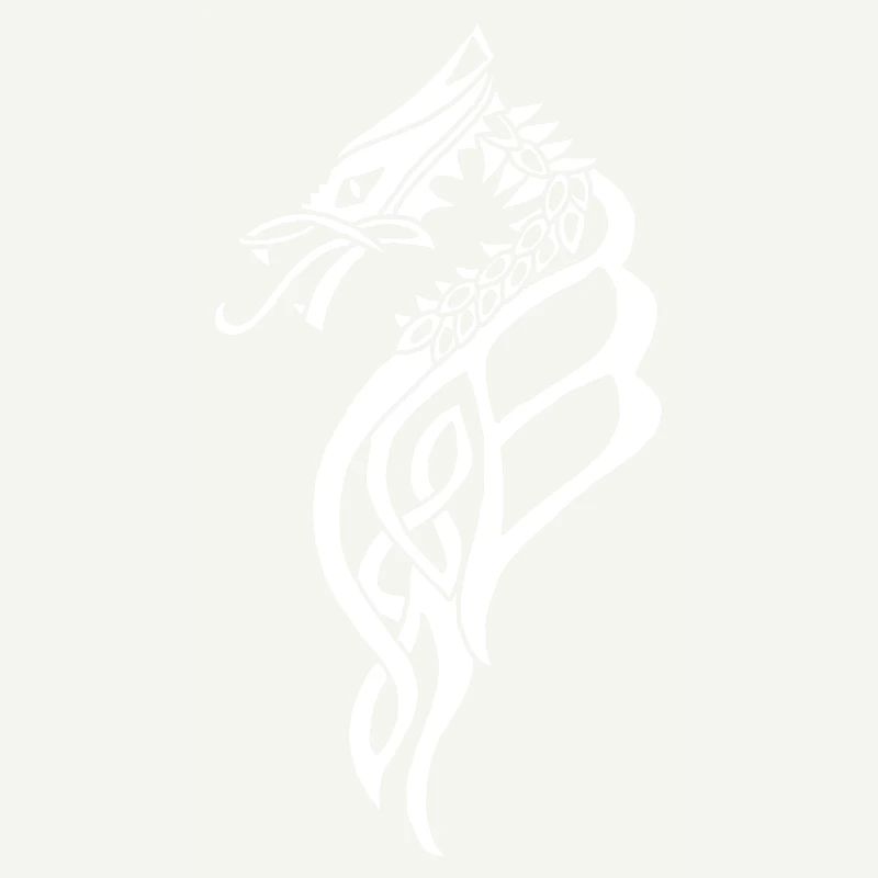 Great White Celtic Dragon