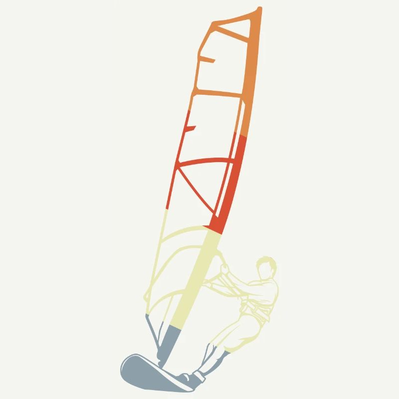 Lustiger Windsurfer Junge