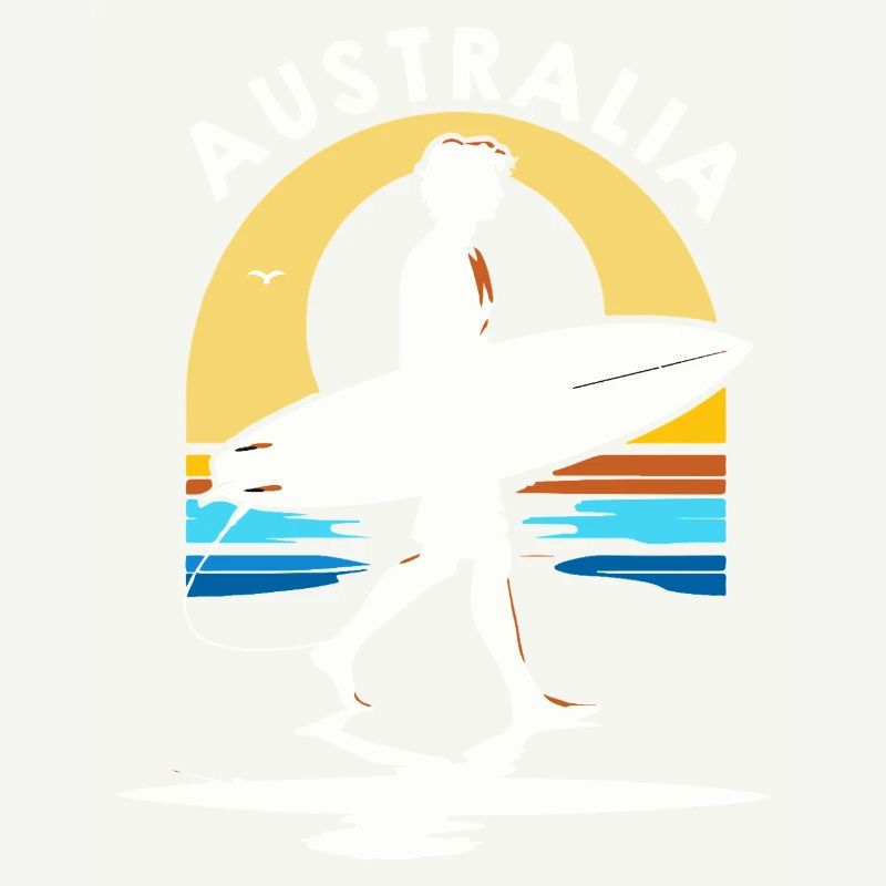 Surfer Australia at sunset